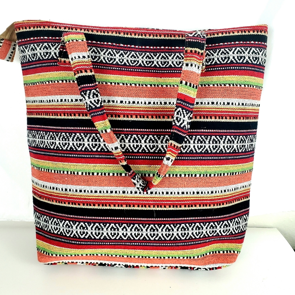 MOVING SALE FINAL PRICE NWOT Handmade cotton boho large tote bag